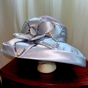 Mr HI's Classic Elegant Women’s Church Hat - Gray / Silver